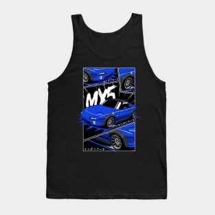 Blue miata jdm manga style Tank Top